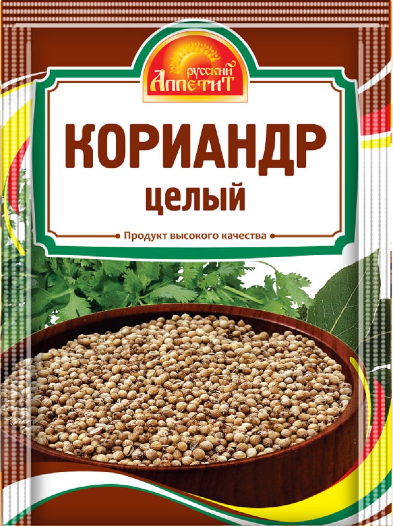 Кориандр Русский аппетит, целый, 15гр - купить в интернет-магазине Novex