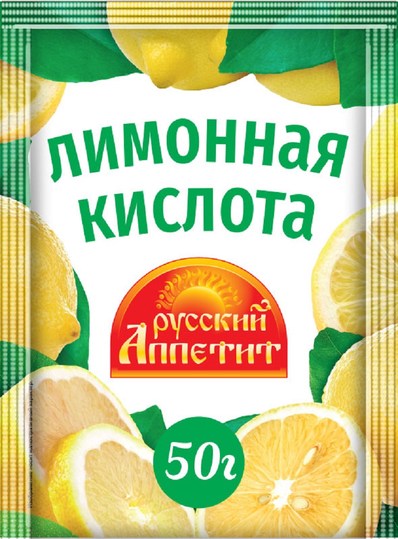 Лимонная кислота Русский аппетит, 50гр - купить в интернет-магазине Novex