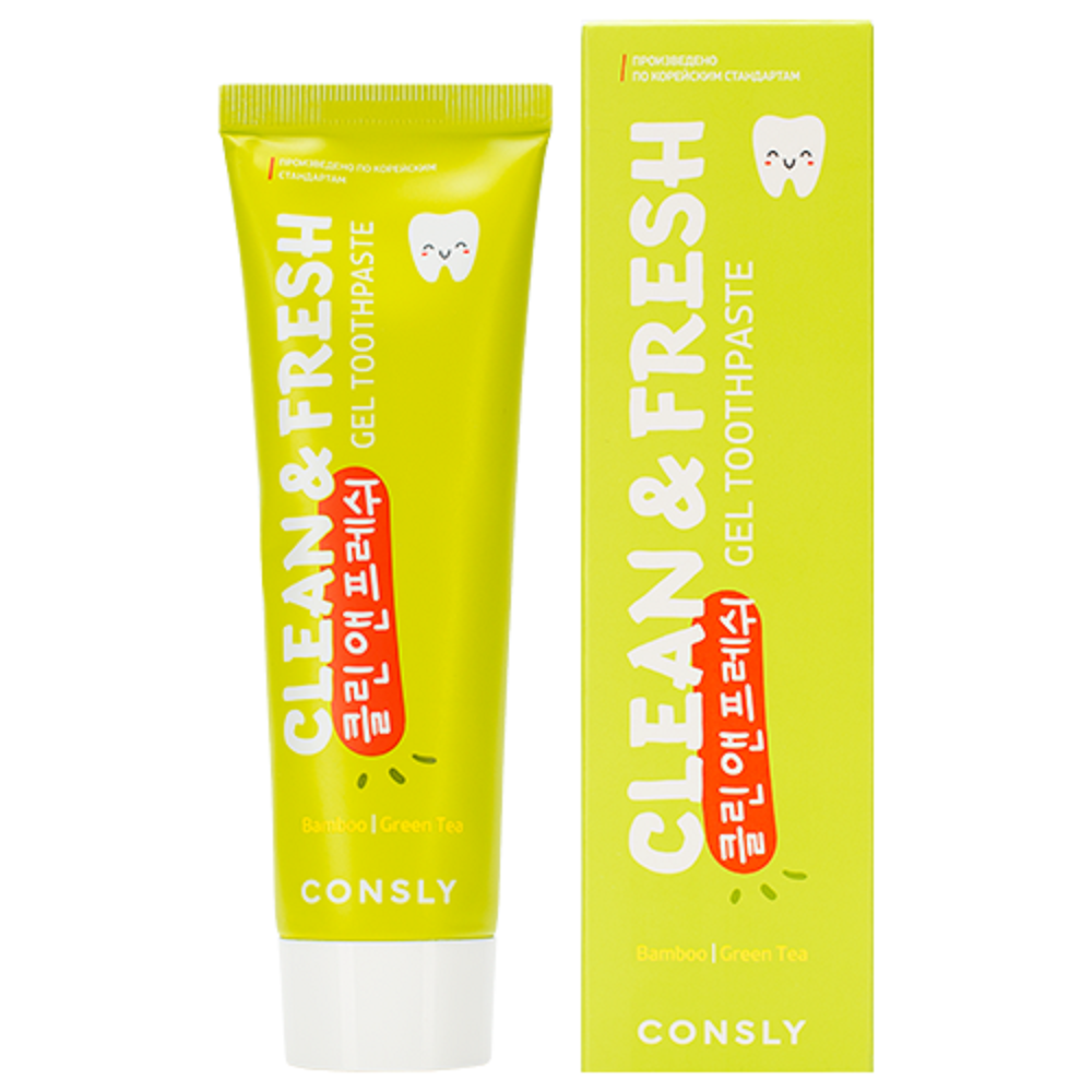Гелевая зубная паста Сonsly Clean&Fresh с экстрактами бамбука и ...