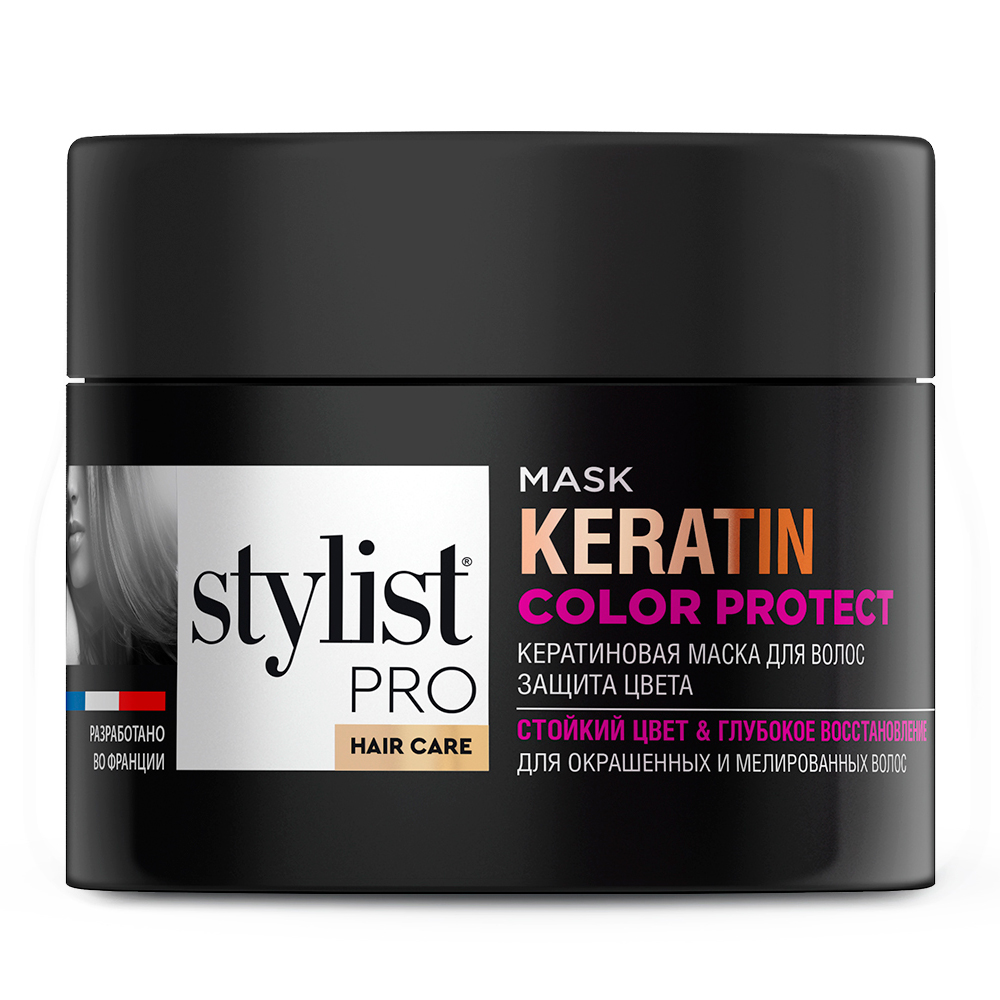 ФК Маска для волос кератиновая STYLIST PRO hair care 220мл защита цвета ...