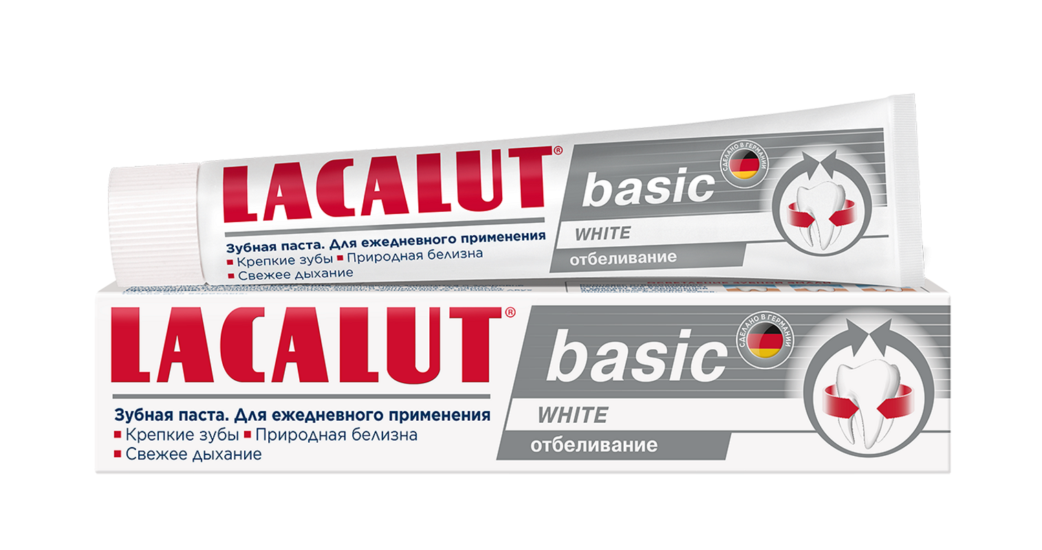 Зубная паста Lacalut Basic white, 75мл - купить в интернет-магазине Novex