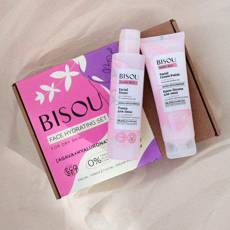 Набор для лица Bisou Face hydrating set увлажняющий: крем-полиш 110мл ...