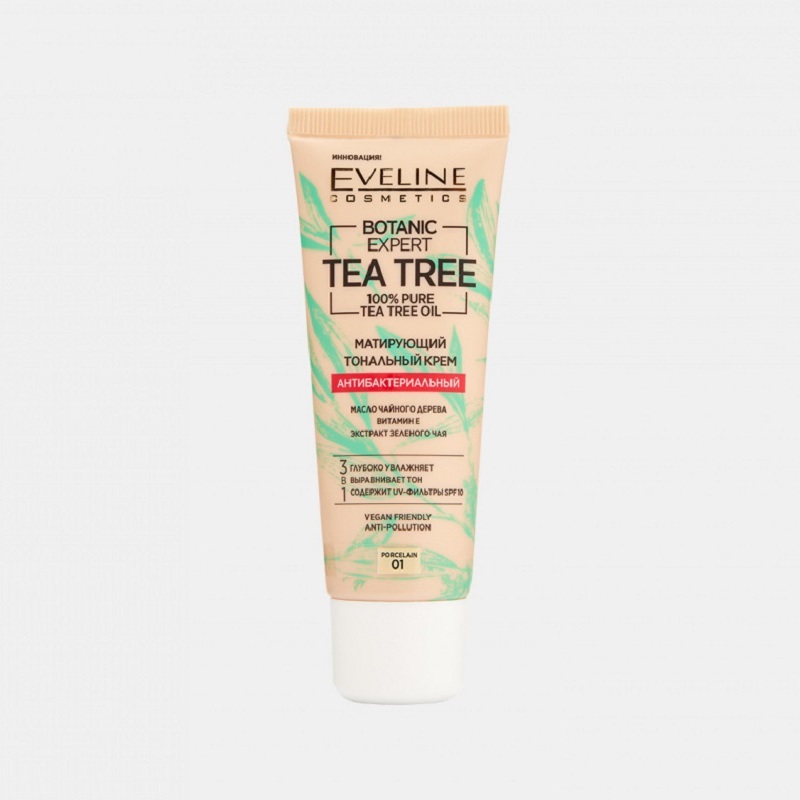 Тональный крем Eveline Botanic Expert 3в1, тон: 01 porcelain ...