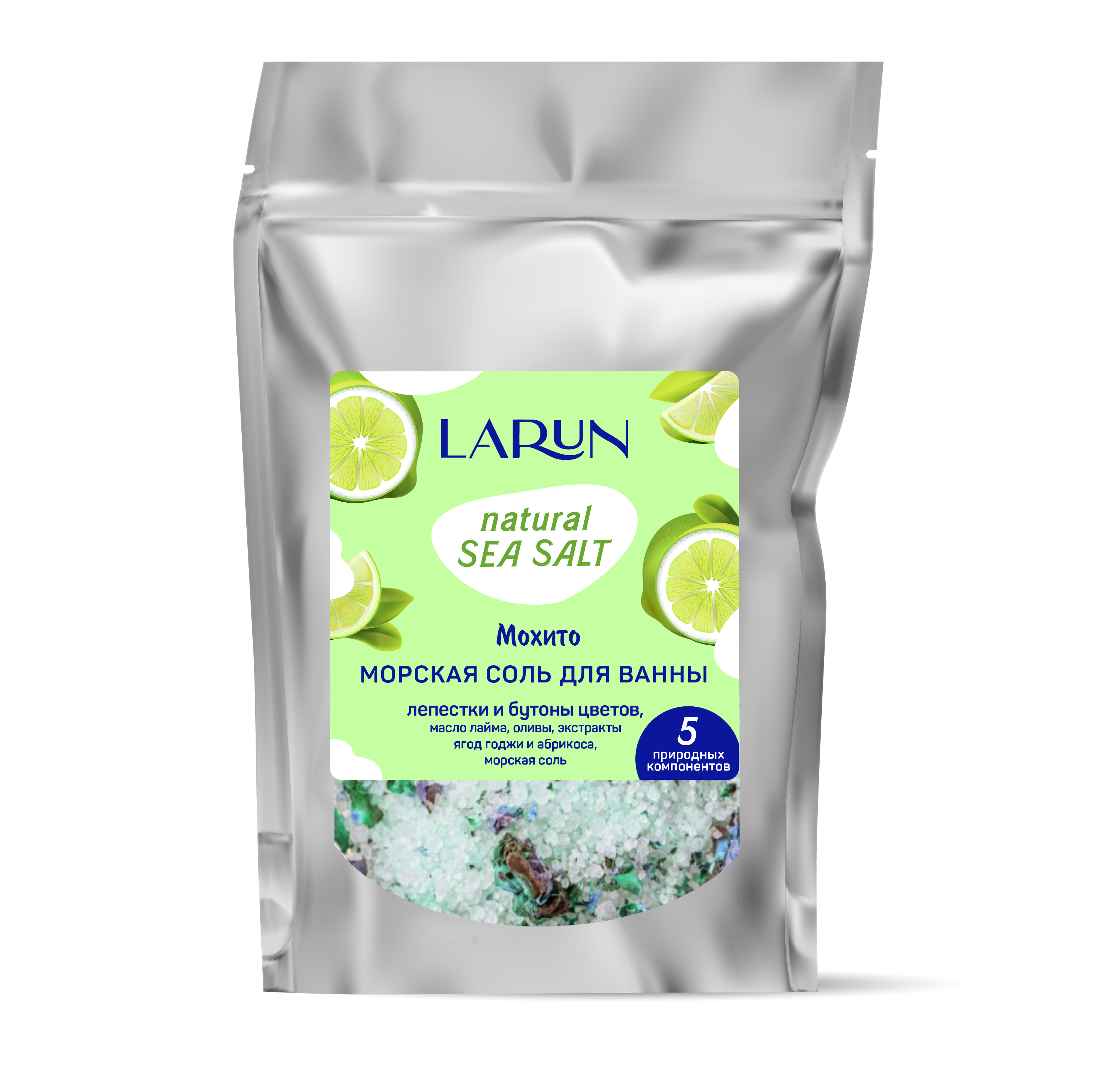 Соль для ванны морская Larun Мохито, натуральная, 250 г - купить в ...
