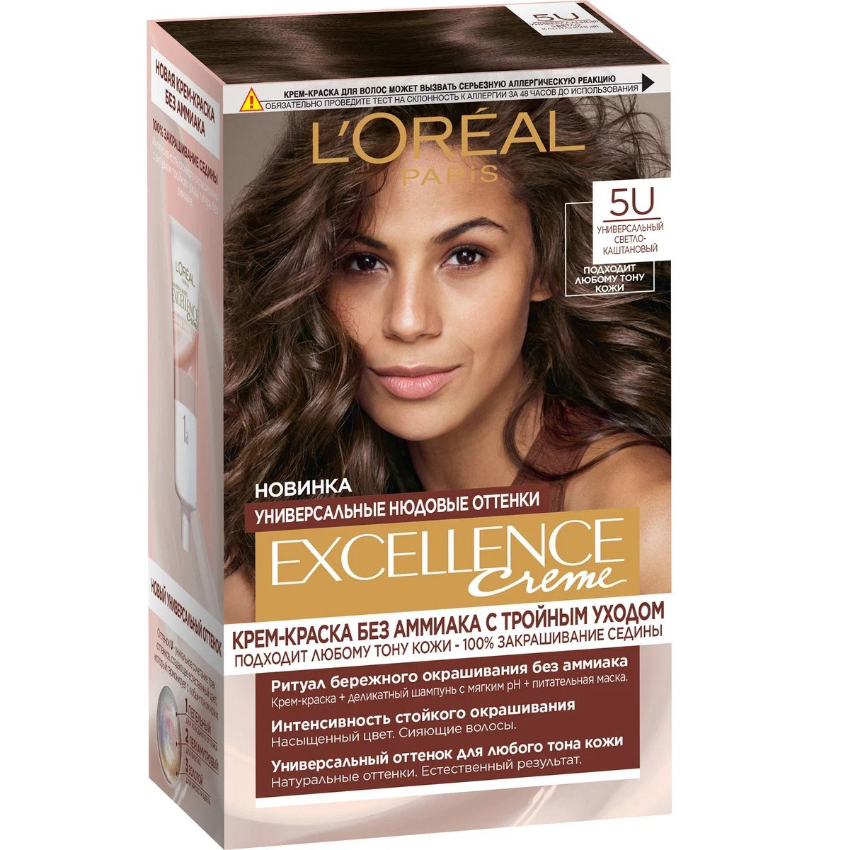 Крем-краска для волос L'oreal Экселанс 5U Универсальный, Светло ...