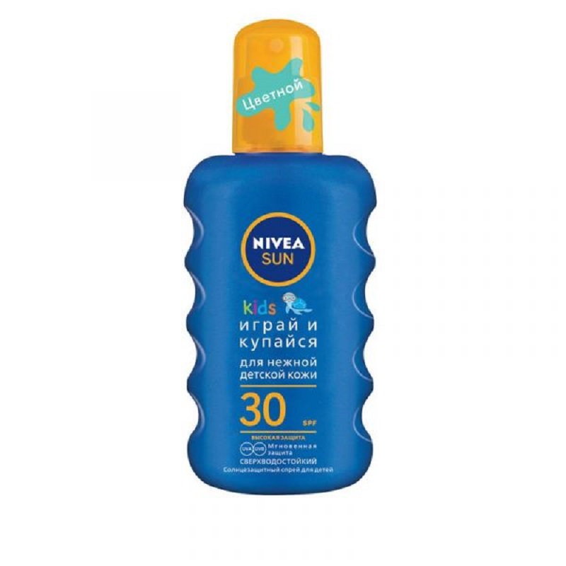 Nivea Sun Спрей Детский СЗФ-30 200мл 85403 - купить в интернет-магазине ...