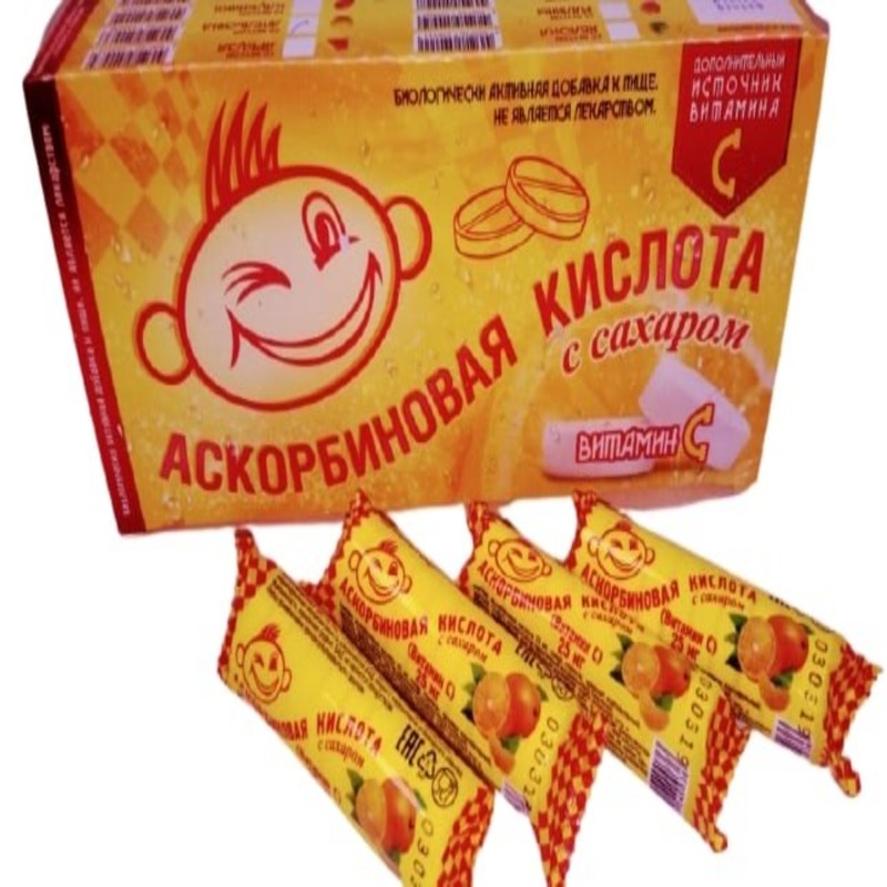 Аскорбинка витаминка С клубника 25гр. - купить в интернет-магазине Novex