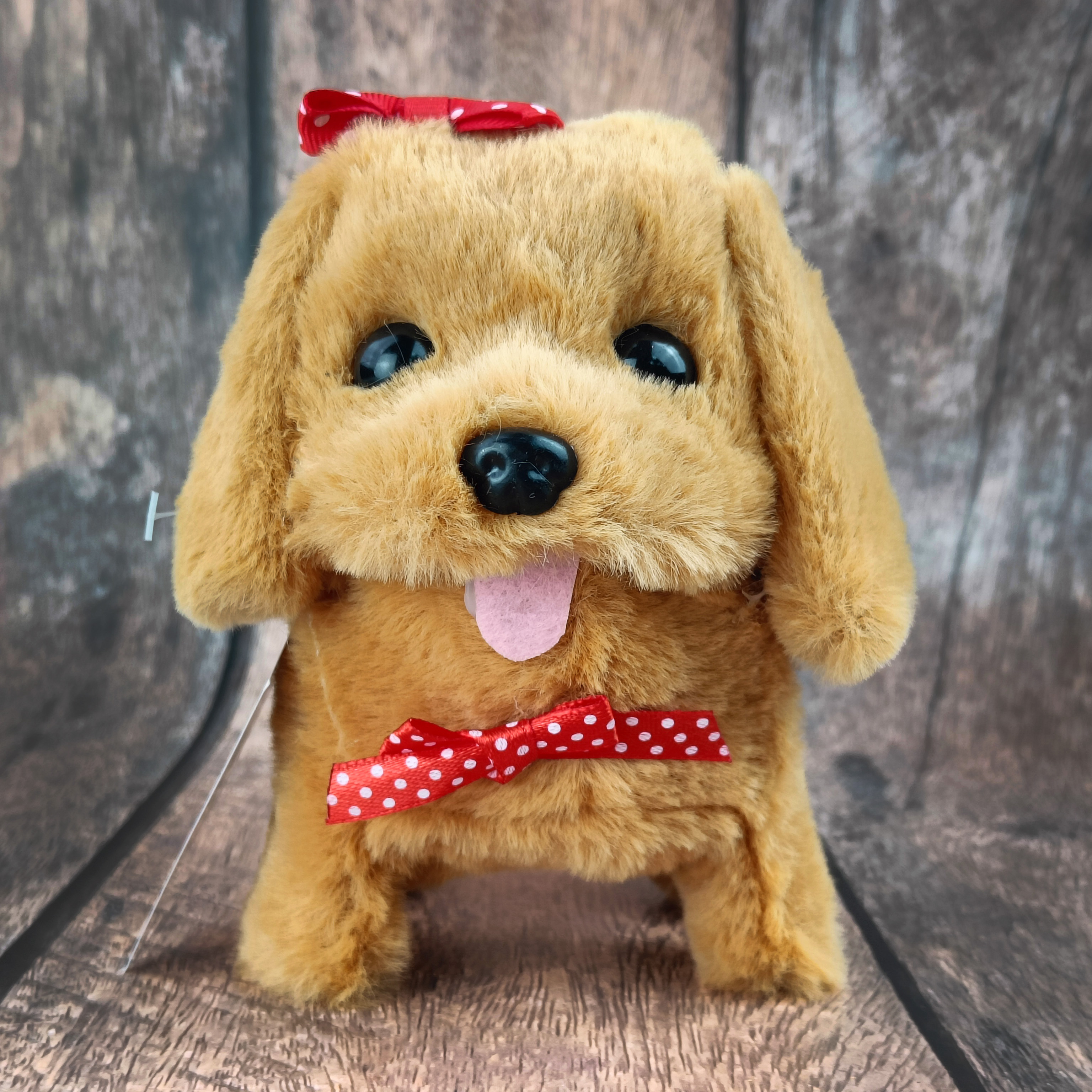 Игрушка мягкая интерактивная Jile Toys Собачка, размер: 15х13х9 см, в ...