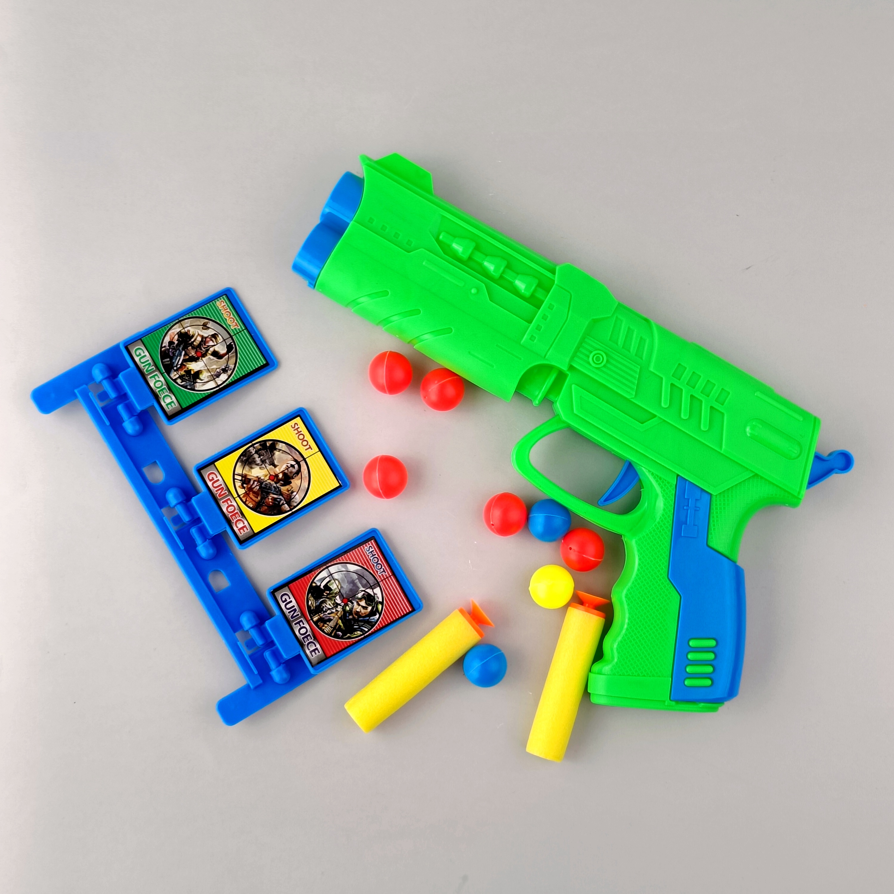 Оружие детское Бластер Jile Toys с пульками и мишенью, размер: 18х12 см ...