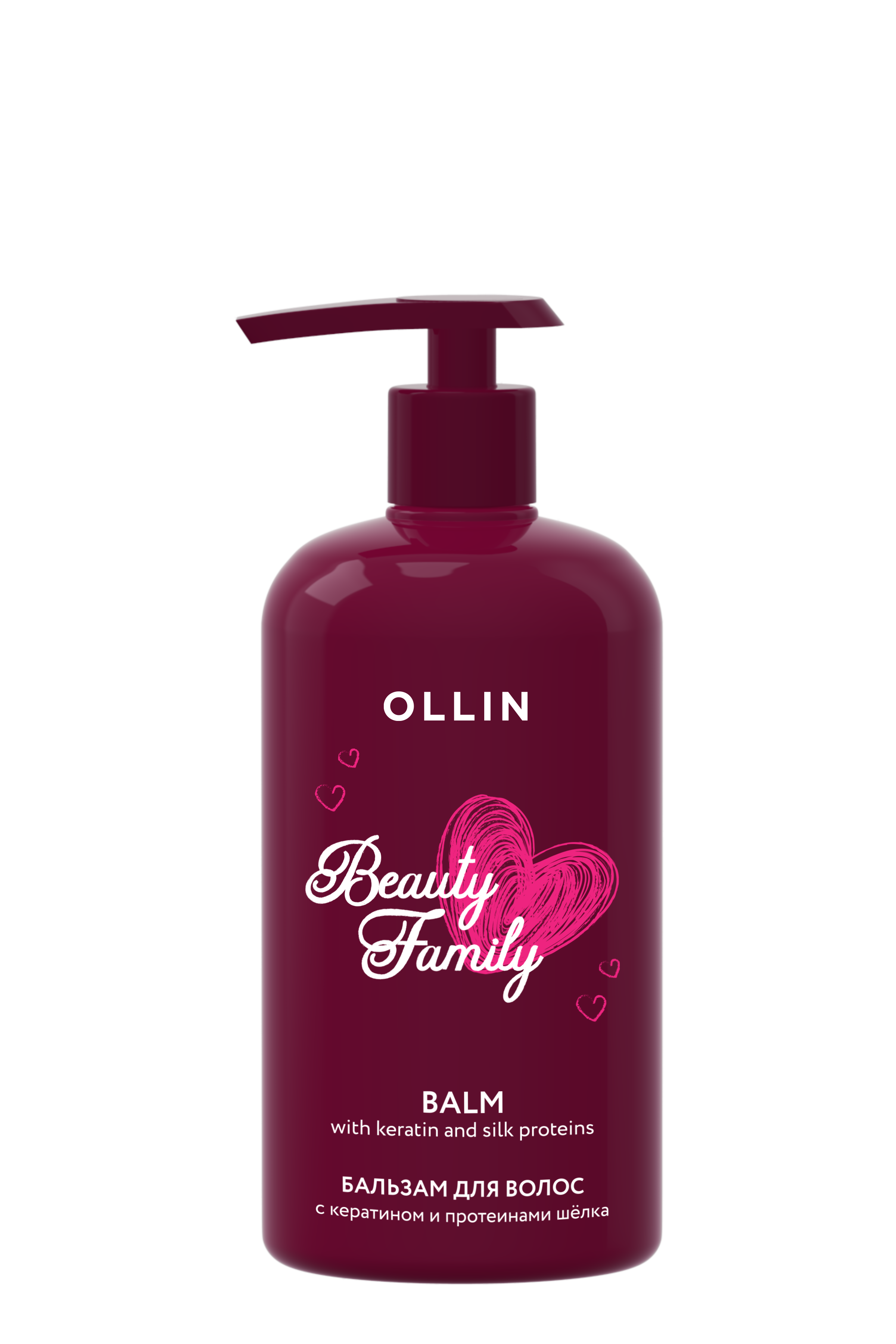 Бальзам для волос Ollin Beauty Family с кератином и протеинами шёлка ...
