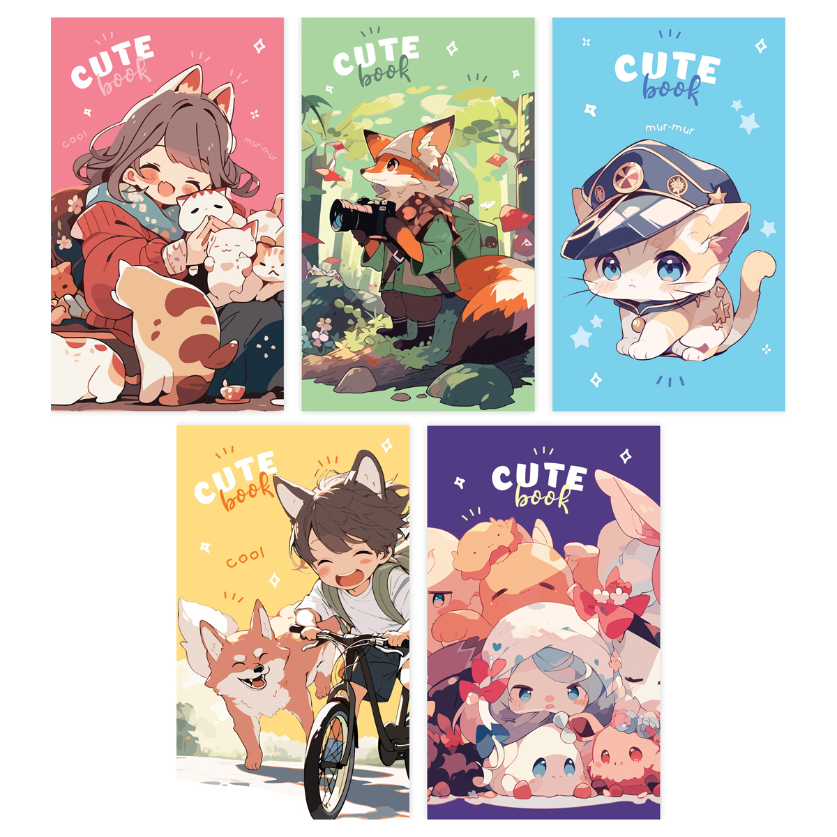 Блокнот А7 48л Cute anime на склейке - купить в интернет-магазине Novex