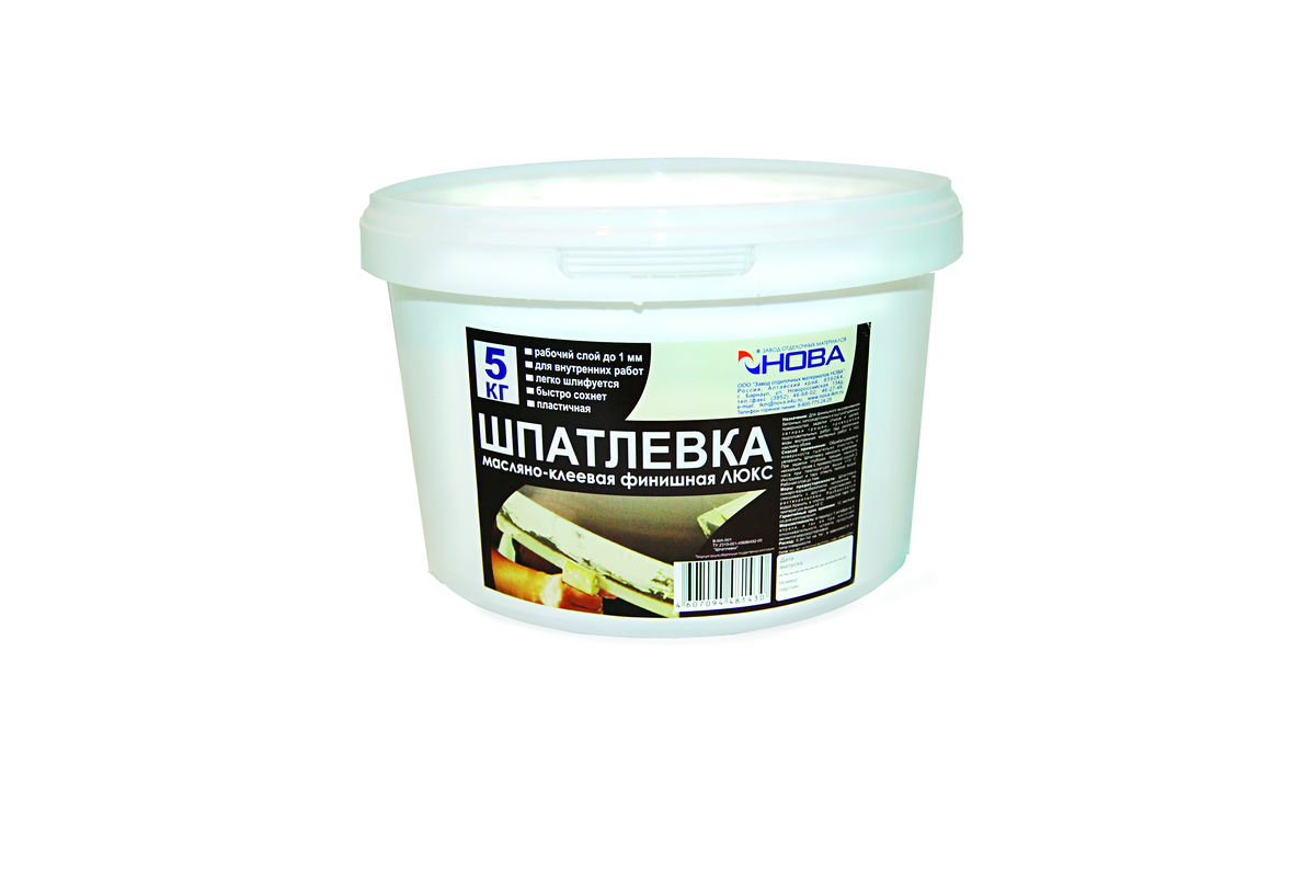 Шпатлевка НОВА финишная люкс 5кг - купить в интернет-магазине Novex ...