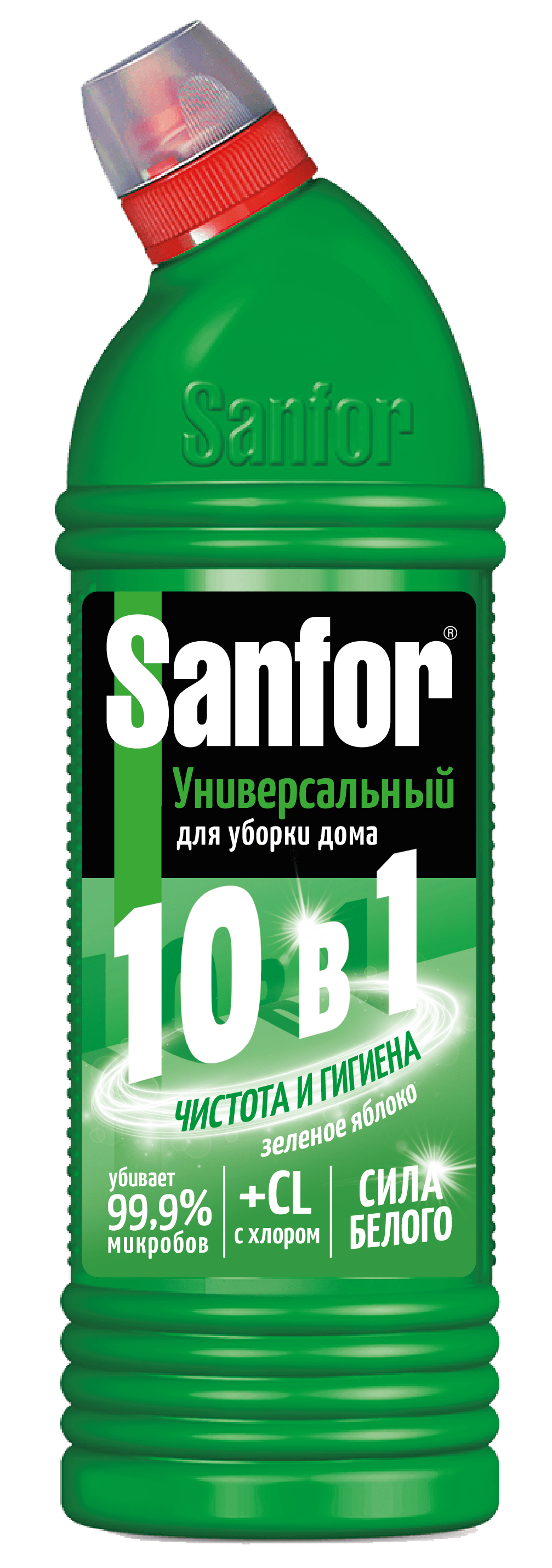 Универсальное чистящее средство Sanfor 10в1, Зеленое яблоко, 750мл ...