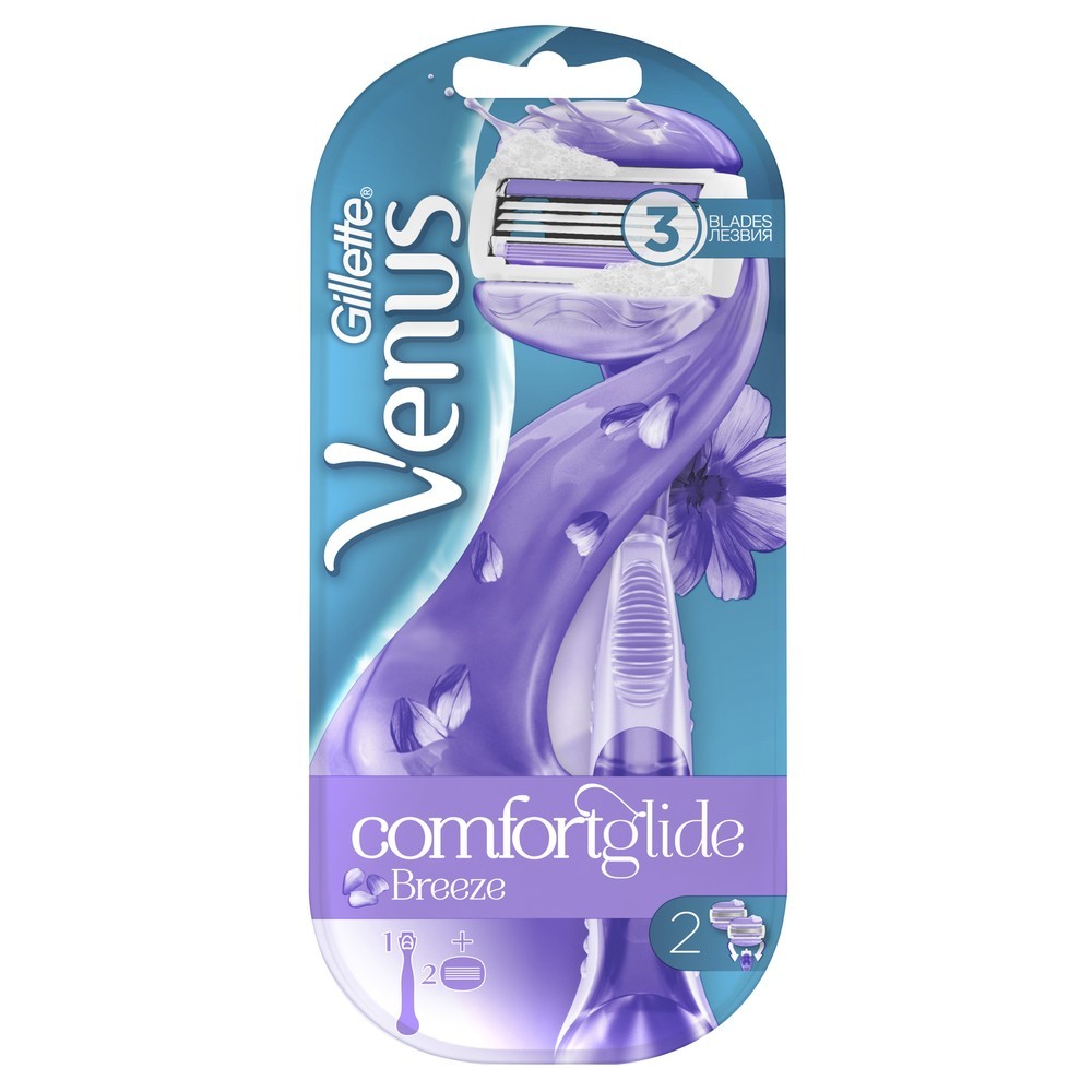Gillette Бритвенный Станок женский Venus Breeze + 2 сменные кассеты ...