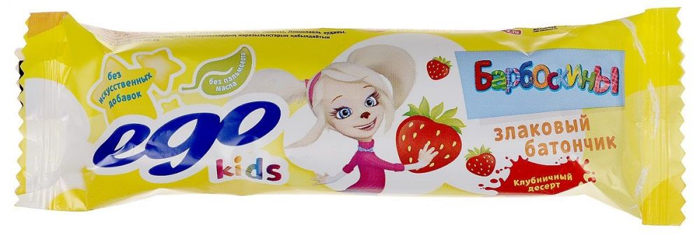 Батончик EGO Kids Клубничный десерт 25г - купить в интернет-магазине Novex