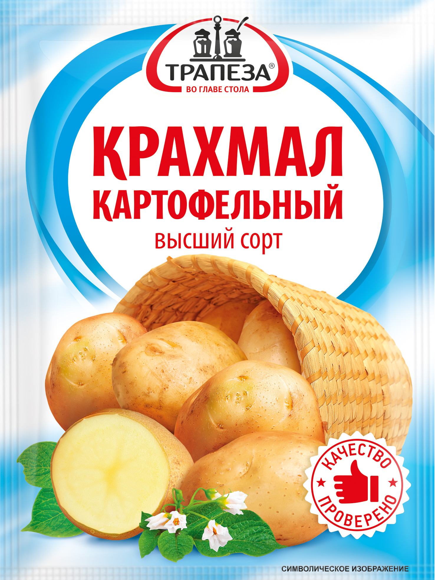 Крахмал картофельный в/с 100гр ТРАПЕЗА - купить в интернет-магазине Novex