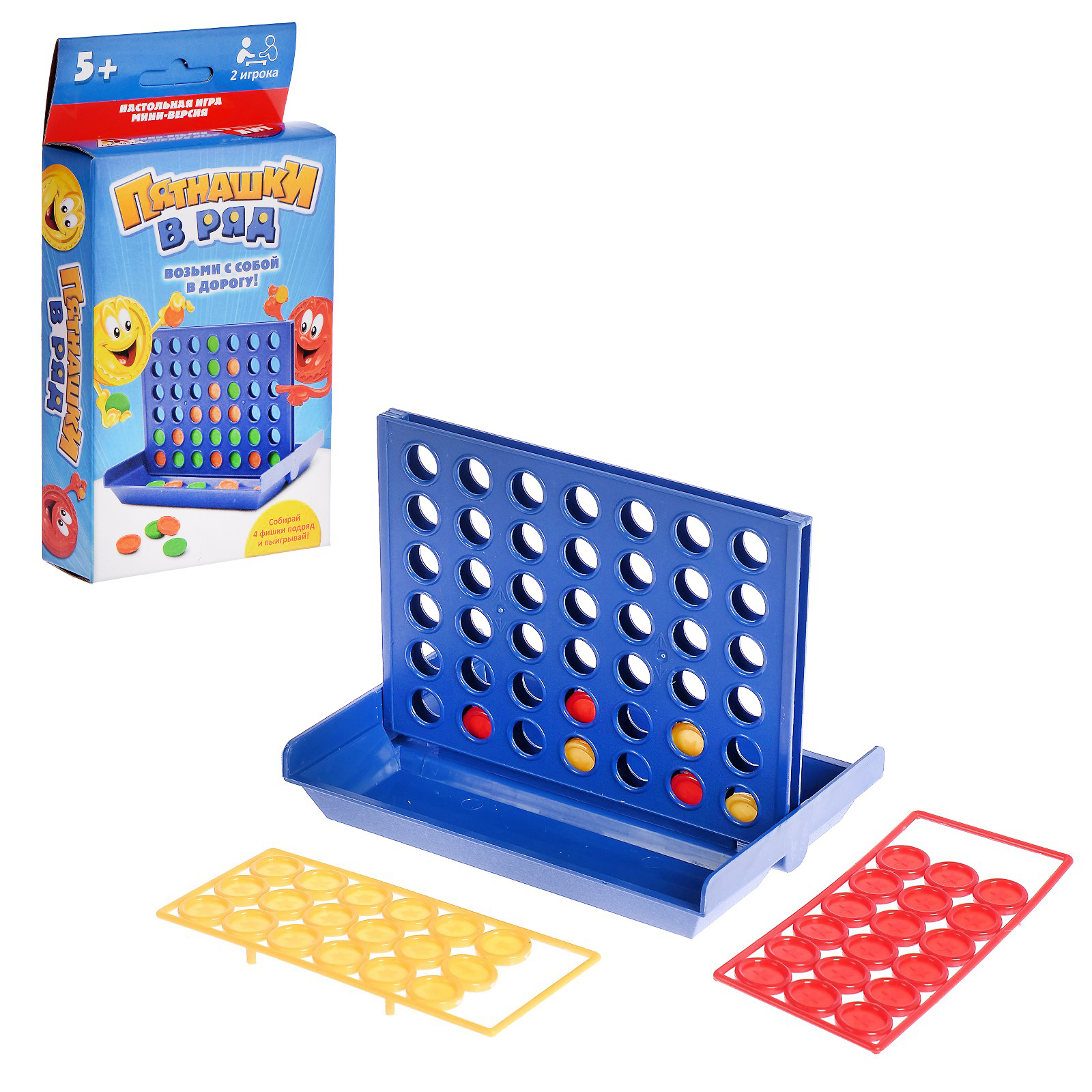 Игра настольная Пятнашки в ряд мини-версия в кор. 2735285