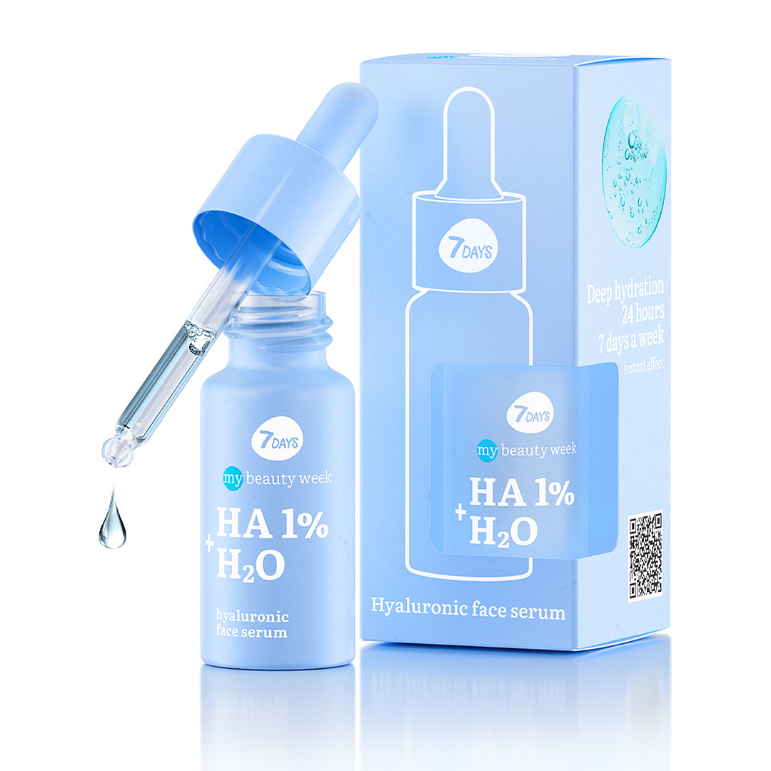 Сыворотка для лица 7DAYS My beauty week HA 1%+H2O, увлажняющая, 20мл ...