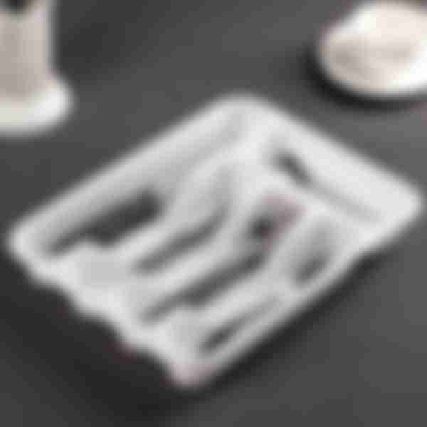 Лоток-вкладыш для столовых приборов Idea, сетчатый, цвет: белый, 26.3х5х33.2см