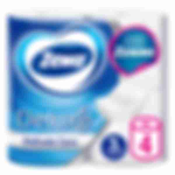 Туалетная бумага Zewa Deluxe Delicate Care, белая, 3 слоя, 4 рулона