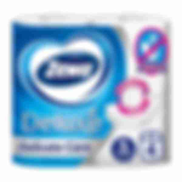Туалетная бумага Zewa Deluxe Delicate Care, 3 слоя, 4 рулона цвет: белый