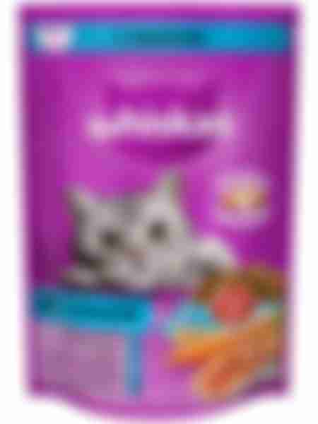 Корм сухой для кошек Whiskas, лосось, подушечки с паштетом, 350г