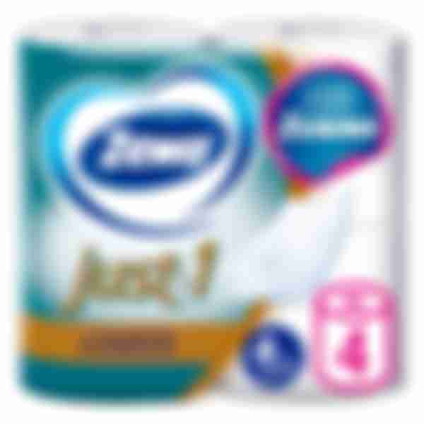 Туалетная бумага Zewa Just 1, 4 слоя, 4 рулона