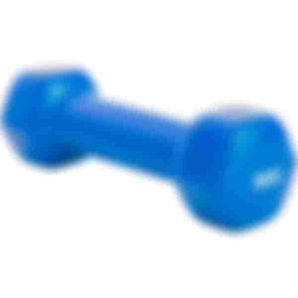 Гантель Bradex, резиновая оболочка, 19.3х6х6.8см, 2кг, цвет: синий