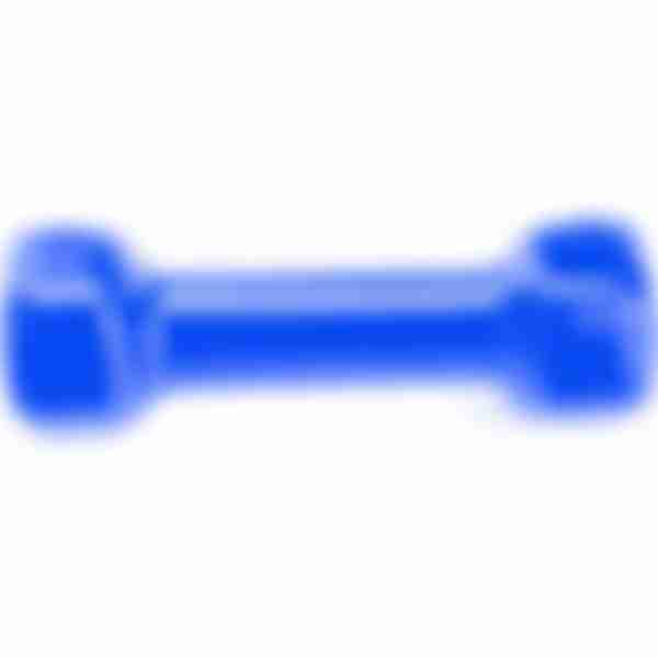 Гантель Bradex, резиновая оболочка, 19.3х6х6.8см, 2кг, цвет: синий