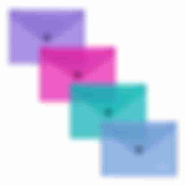 Папка-конверт на кнопке пластиковая  ErichКrause Glossy Vivid