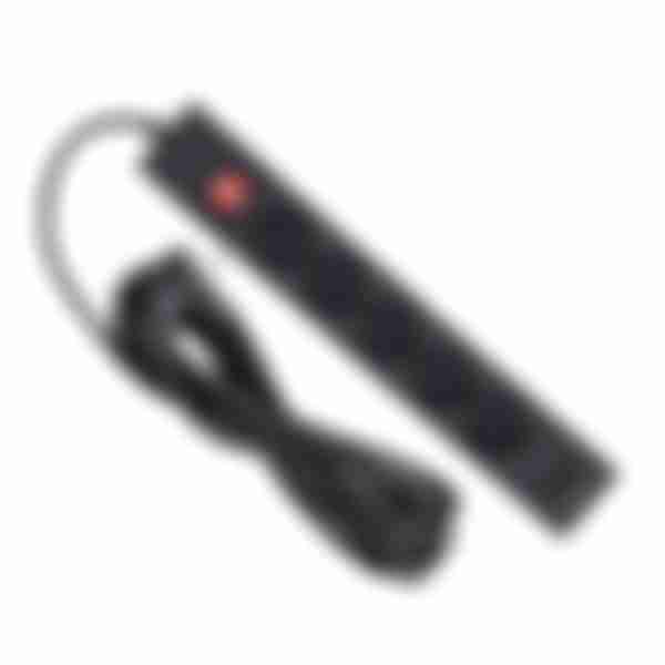 Удлинитель с заземлением Duwi 5 гнезд с выключателем 2-USB порта, черный, 5м