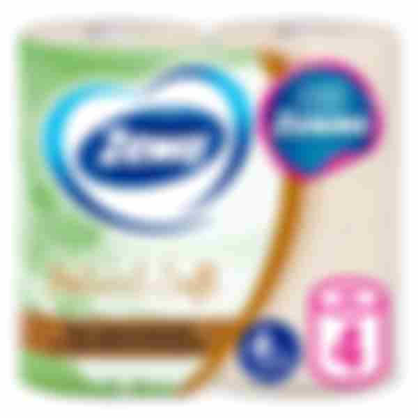 Туалетная бумага Zewa Natural Soft, 4 слоя, 4 рулона
