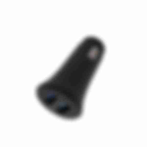 Зарядное устройство автомобильное More choice АC23, 2 USB, 2.4A, цвет: черный