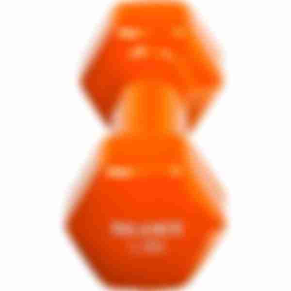 Гантель Bradex, резиновая оболочка, 17.4х5.3х6см, 1.5кг, цвет: оранжевая