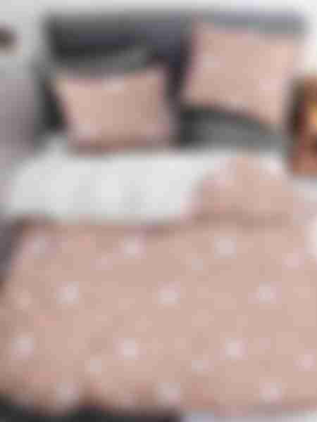 Комплект постельного белья Sweet Sleep Звездный, евро, поплин, цвет: латте
