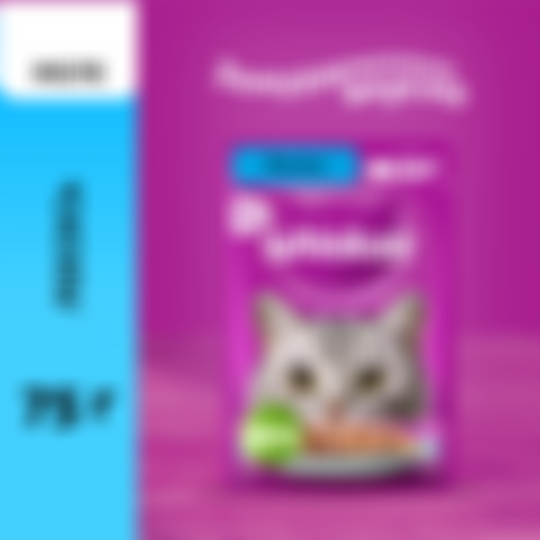 Whiskas влажый корм для кошек желе с лососем 75г
