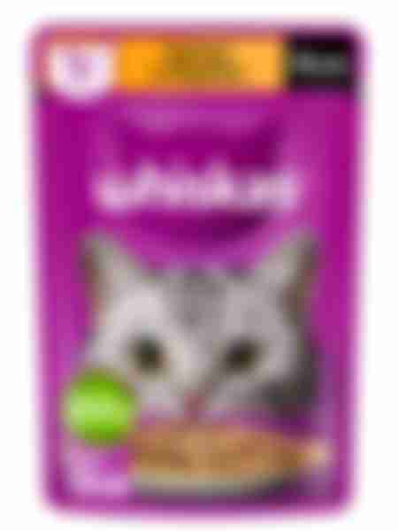Влажный корм для кошек Whiskas, курица и индейка, желе, 75г