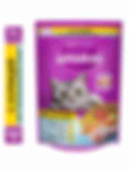 Корм сухой для стерилизованных кошек Whiskas, курица, подушечки с паштетом, 350г