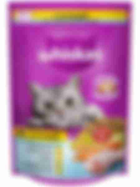 Корм сухой для стерилизованных кошек Whiskas, курица, подушечки с паштетом, 350г