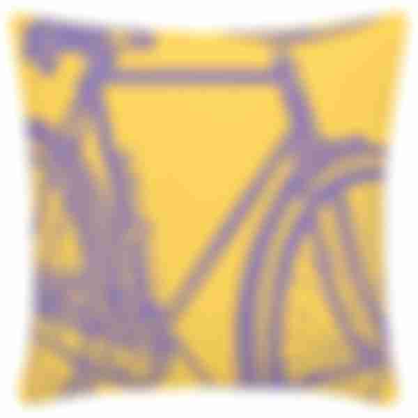 Подушка декоративная lilac and Yellow bike, размер: 35х35см
