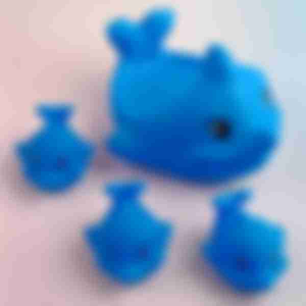 Набор игрушек для ванны Jile Toys Дельфинчики, 4 шт