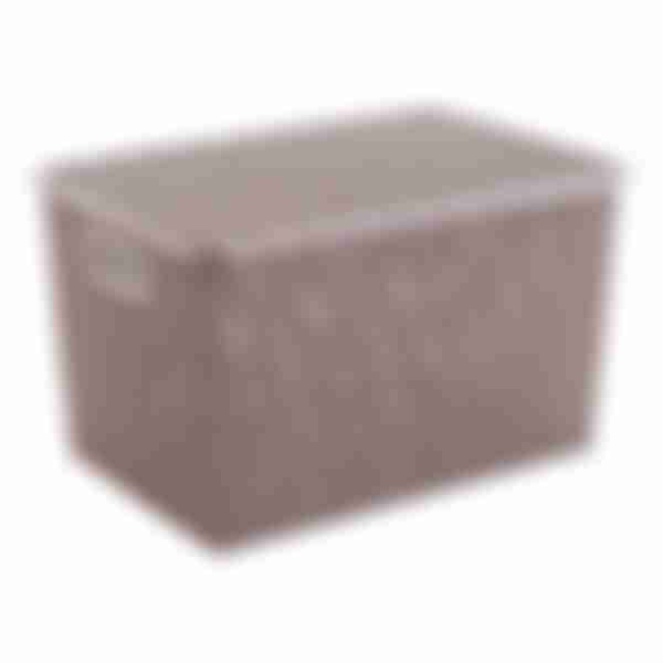 Корзинка Violet Вязь с крышкой, 35х24х20см, 14л, цвет: розовый нюд