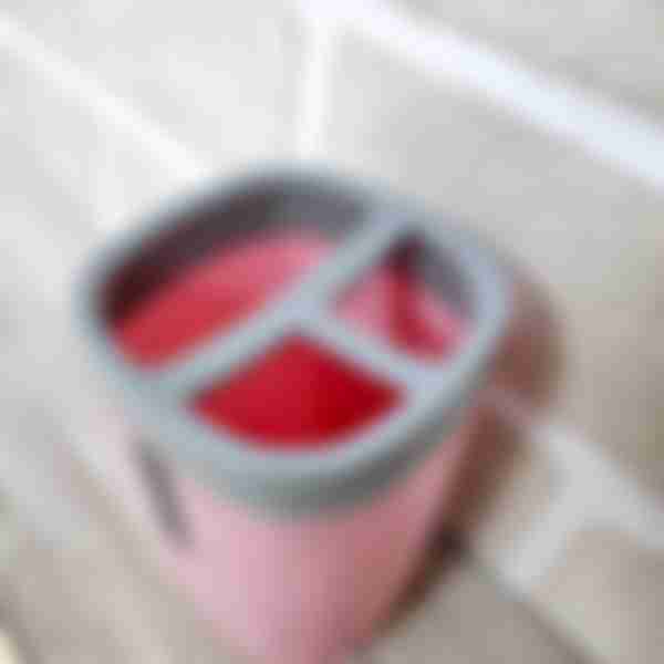 Подставка для зубных щеток Sanitary, 7х11.5см, цвет: pink