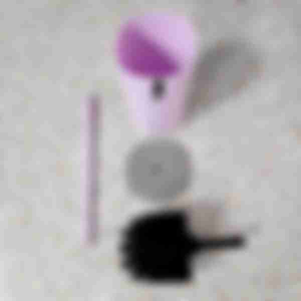 Ерш туалетный Sanitary, с подставкой, 39х9.5см, цвет: purple