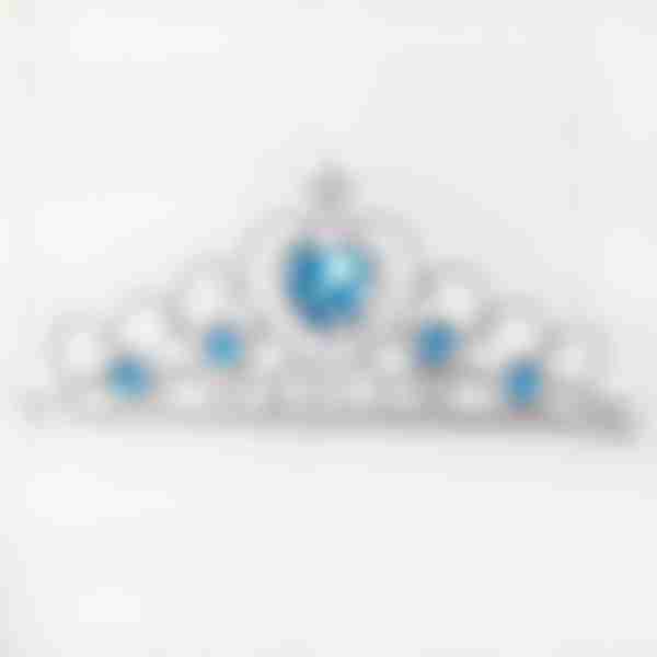 Набор карнавальных аксессуаров, 3 предмета: коса, корона, палочка, цвет: синий