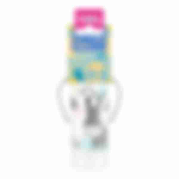 Бутылочка для кормления Just Lubby, с силиконовой соской и ручкой, 250мл