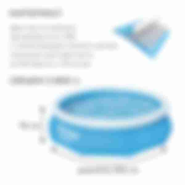 Бассейн надувной Bestway Fast Set, 305x305х76см, 3800л, синий