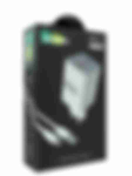 Сетевое зарядное устройство More Choice NC69i, с кабелем Lighting 8-pin, 2USB, быстрая зарядка, цвет: белый