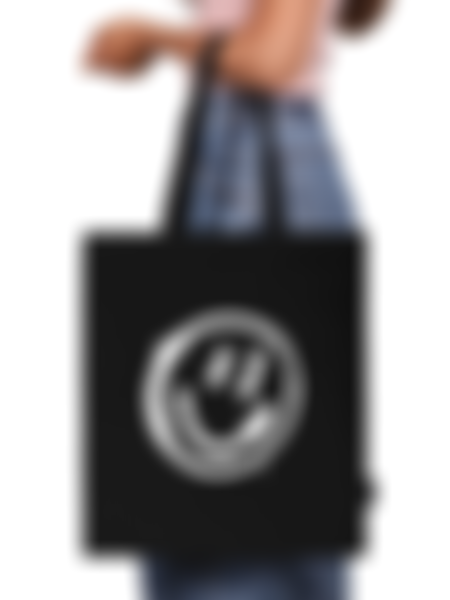 Сумка-шоппер Brauberg Smiley, цвет: черный, 40х35см