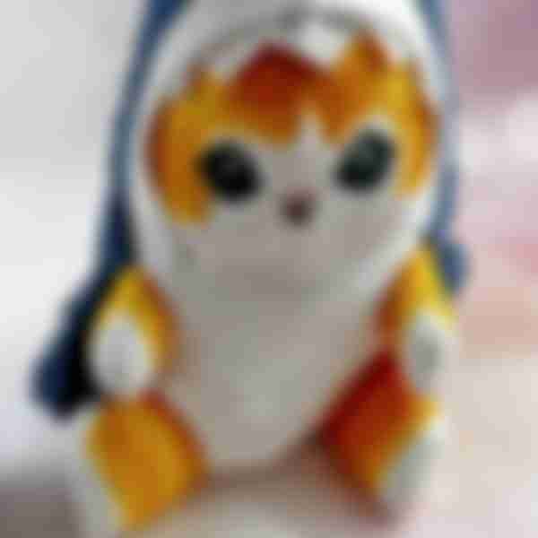 Мягкая игрушка Кот в акуле, 25см